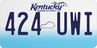 KY license plate 424UWI