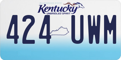 KY license plate 424UWM