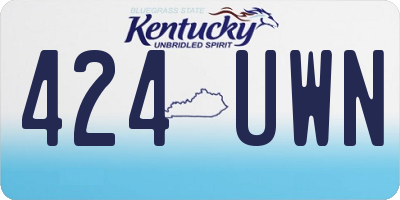 KY license plate 424UWN