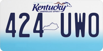 KY license plate 424UWO