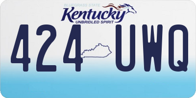 KY license plate 424UWQ