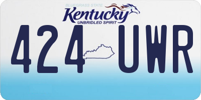 KY license plate 424UWR