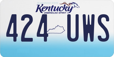 KY license plate 424UWS