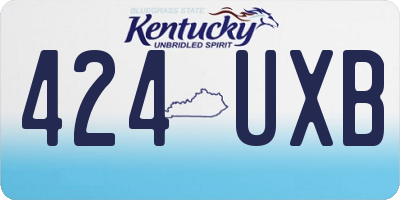 KY license plate 424UXB