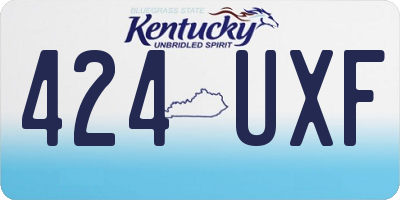 KY license plate 424UXF