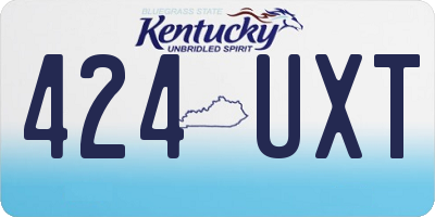KY license plate 424UXT