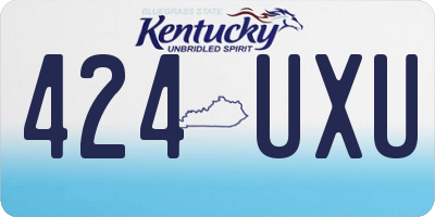 KY license plate 424UXU