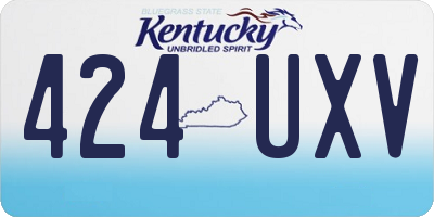 KY license plate 424UXV