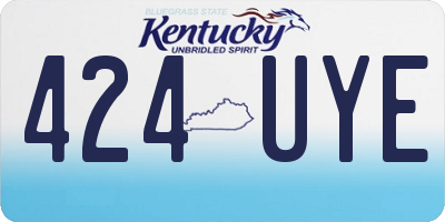 KY license plate 424UYE