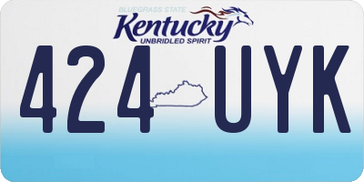 KY license plate 424UYK