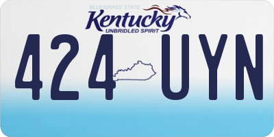 KY license plate 424UYN