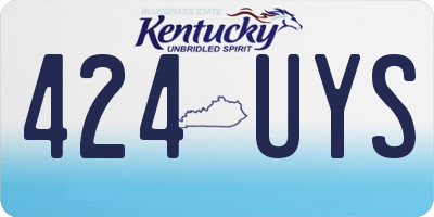 KY license plate 424UYS