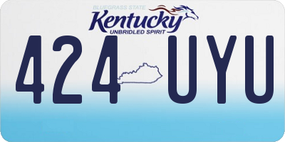 KY license plate 424UYU