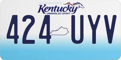KY license plate 424UYV