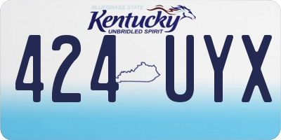 KY license plate 424UYX