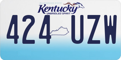 KY license plate 424UZW