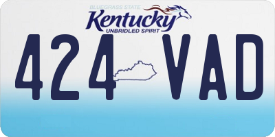 KY license plate 424VAD