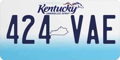 KY license plate 424VAE