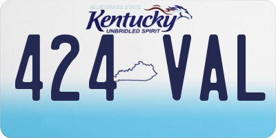 KY license plate 424VAL