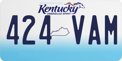 KY license plate 424VAM