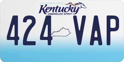 KY license plate 424VAP