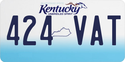 KY license plate 424VAT