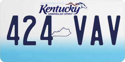 KY license plate 424VAV