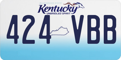 KY license plate 424VBB