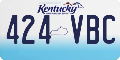 KY license plate 424VBC