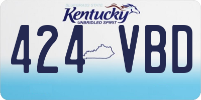 KY license plate 424VBD