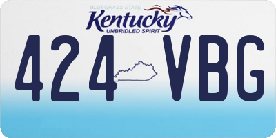 KY license plate 424VBG