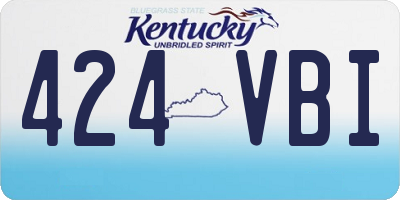 KY license plate 424VBI