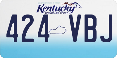 KY license plate 424VBJ