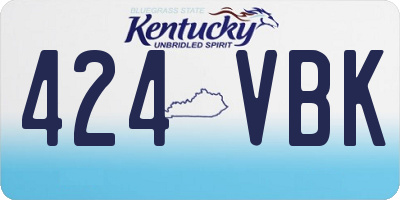 KY license plate 424VBK