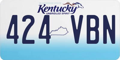 KY license plate 424VBN
