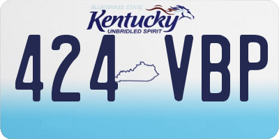 KY license plate 424VBP