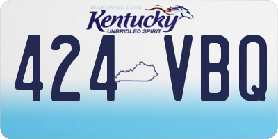 KY license plate 424VBQ