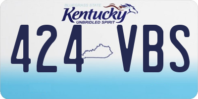 KY license plate 424VBS
