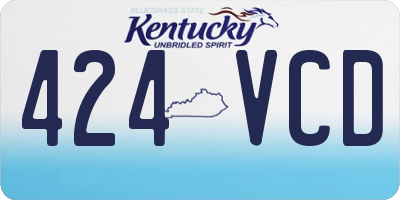 KY license plate 424VCD