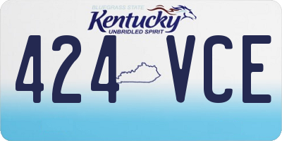 KY license plate 424VCE