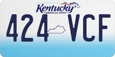 KY license plate 424VCF