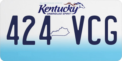 KY license plate 424VCG