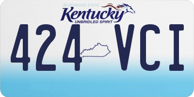 KY license plate 424VCI