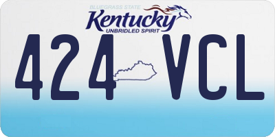 KY license plate 424VCL