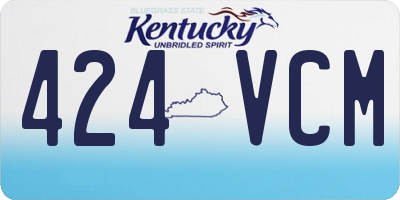 KY license plate 424VCM