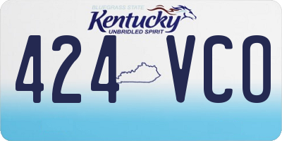 KY license plate 424VCO