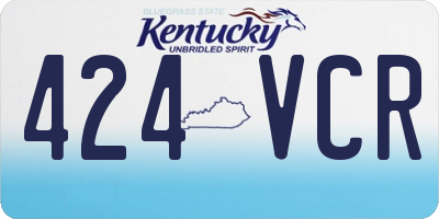 KY license plate 424VCR
