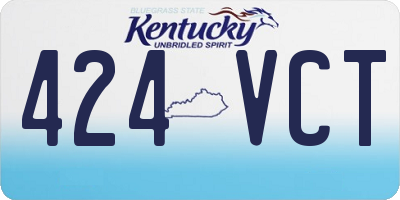 KY license plate 424VCT