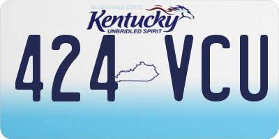 KY license plate 424VCU