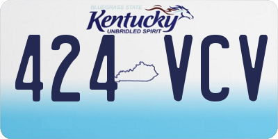 KY license plate 424VCV